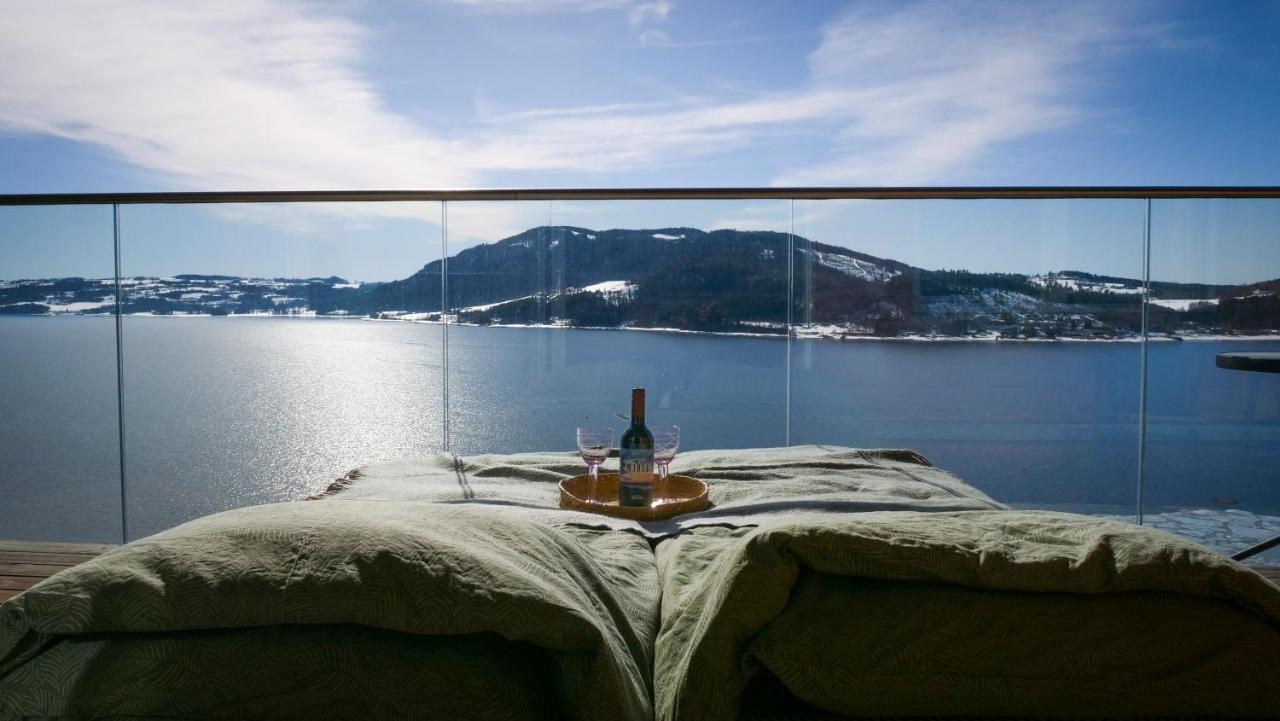 Mjos Tower Suite - Lovely Lake View Brumunddal Kültér fotó